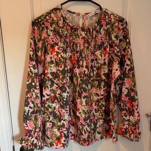 Vibrant Camouflage Print Blouse